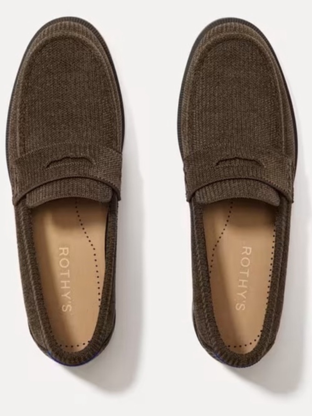 Rothy’s Brown ReVelvet Penny Loafers